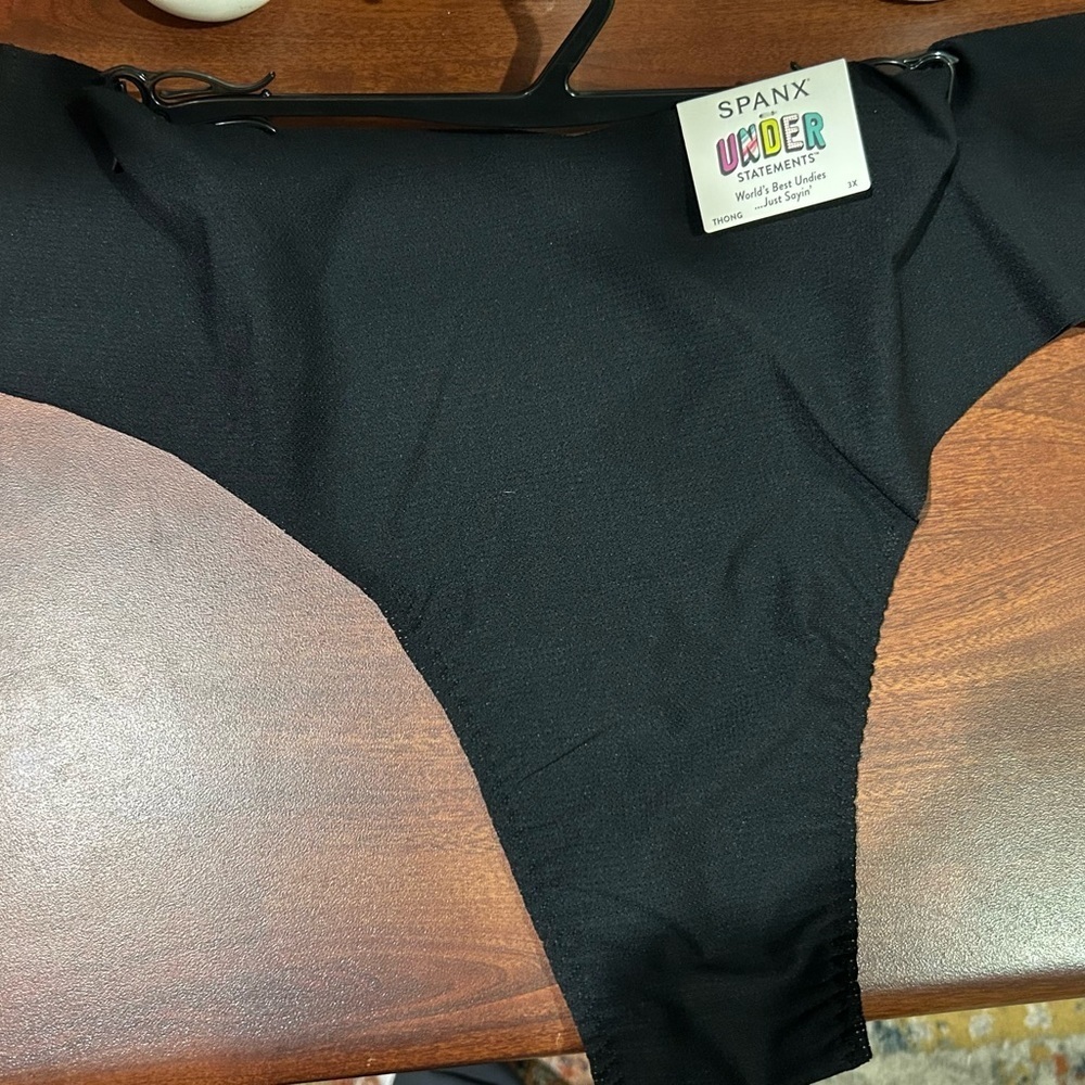 SPANX UNDER Statements Very Black Thong 3XL /3TG NWT - Picture 2 of 6